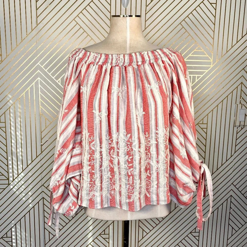 Misa Los Angeles Adeli Off the Shoulder Top Stripe
